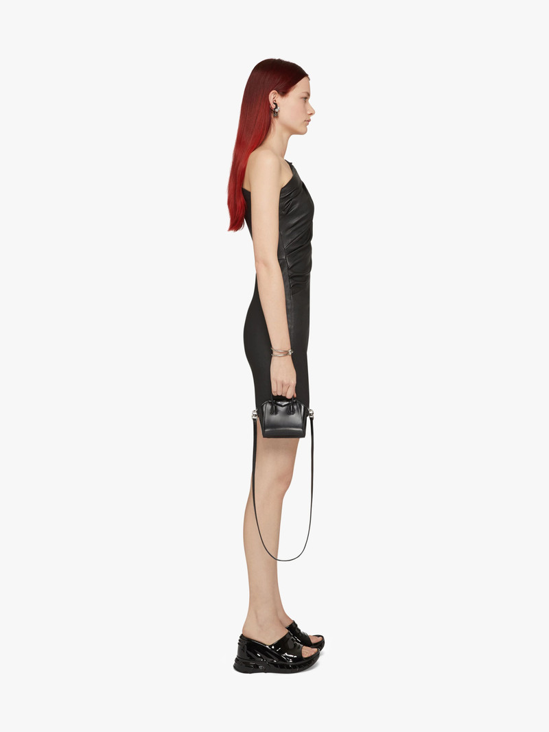 ASYMMETRICAL MINI DRESS IN LEATHER 3