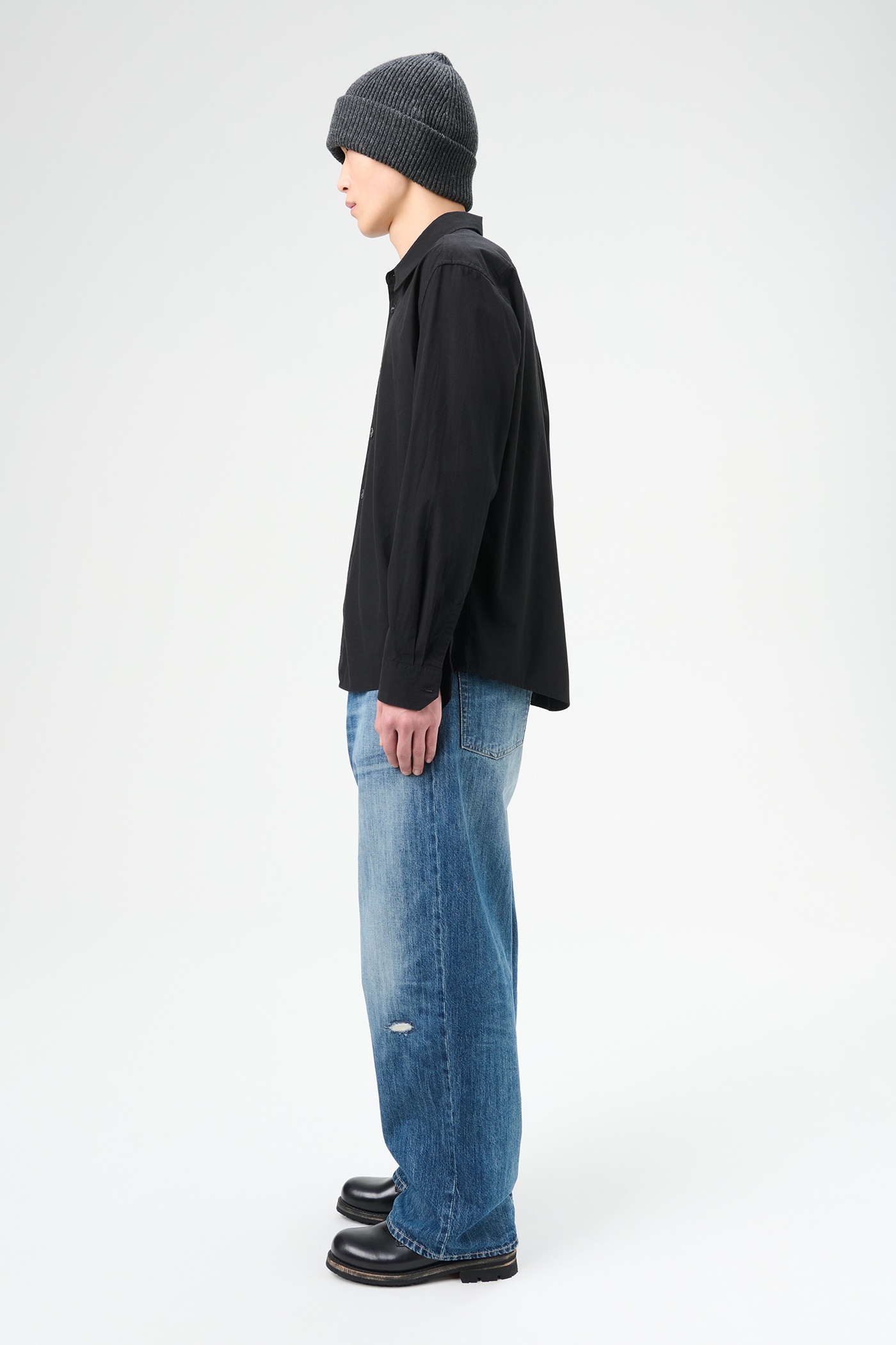 Beyond Shirt Black Liquid Poplin - 3