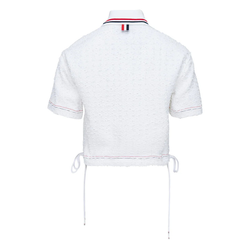 Thom Browne Drawstring Hem Polo Top outlook