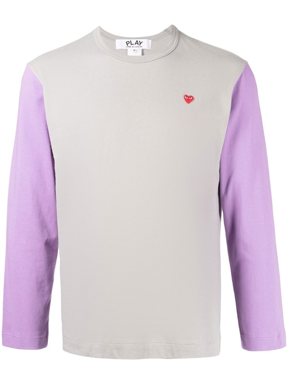 bi-colour long-sleeve T-shirt - 1