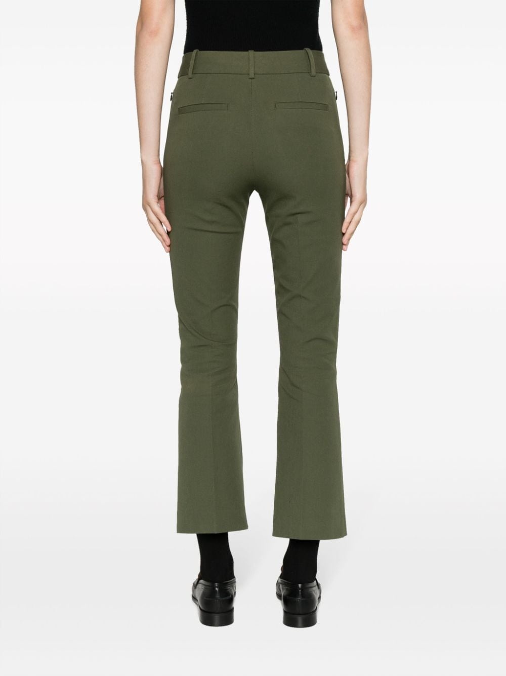 cropped stretch-cotton trousers - 4