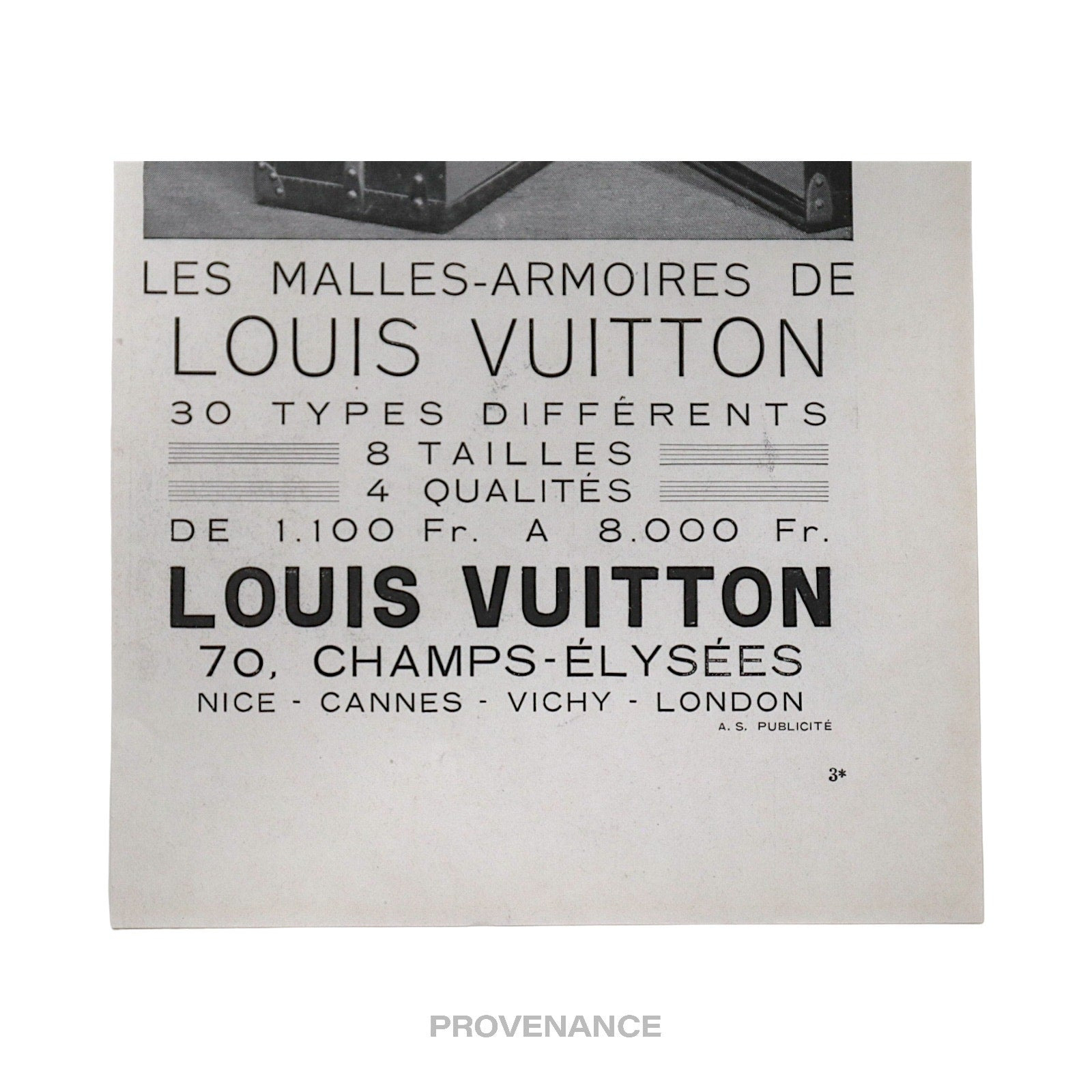 Louis Vuitton Antique Vintage Newsprint Ad - ARMOIRES - 8