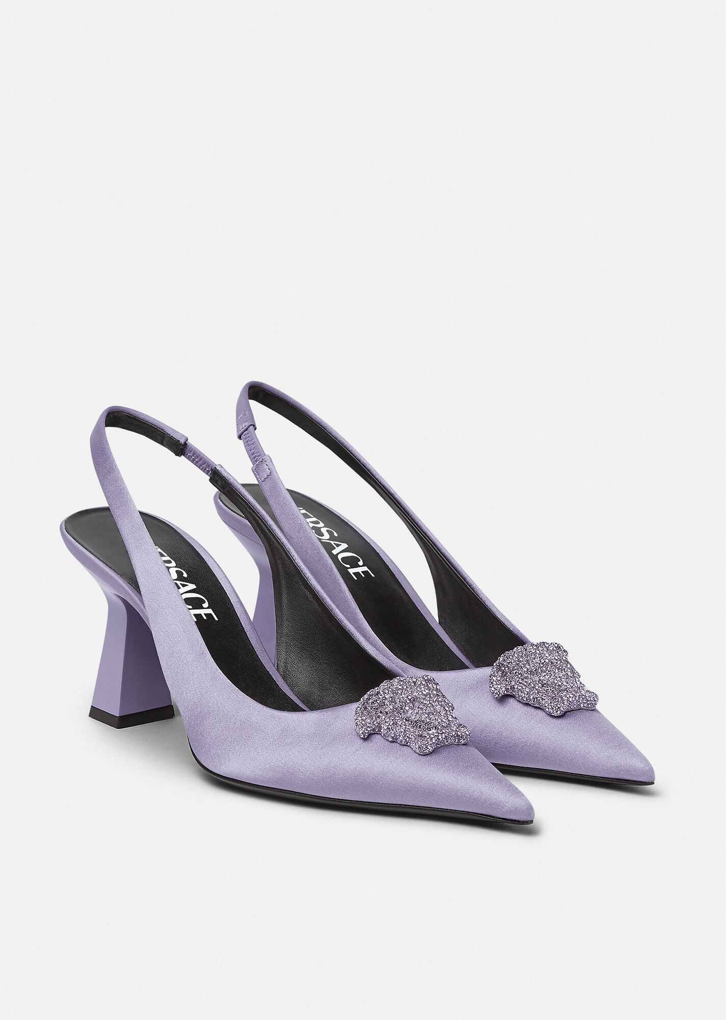 La Medusa Satin Sling-Back Pumps - 4