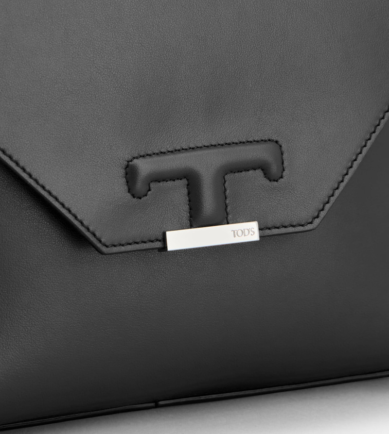 T TIMELESS CROSSBODY BAG IN LEATHER MINI - BLACK 4
