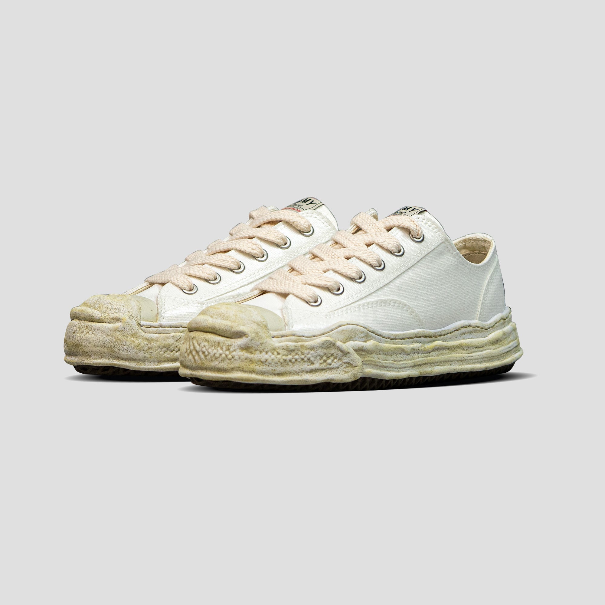 HANK OG SOLE LOW-TOP LAMINATED CANVAS SNEAKERS - 2