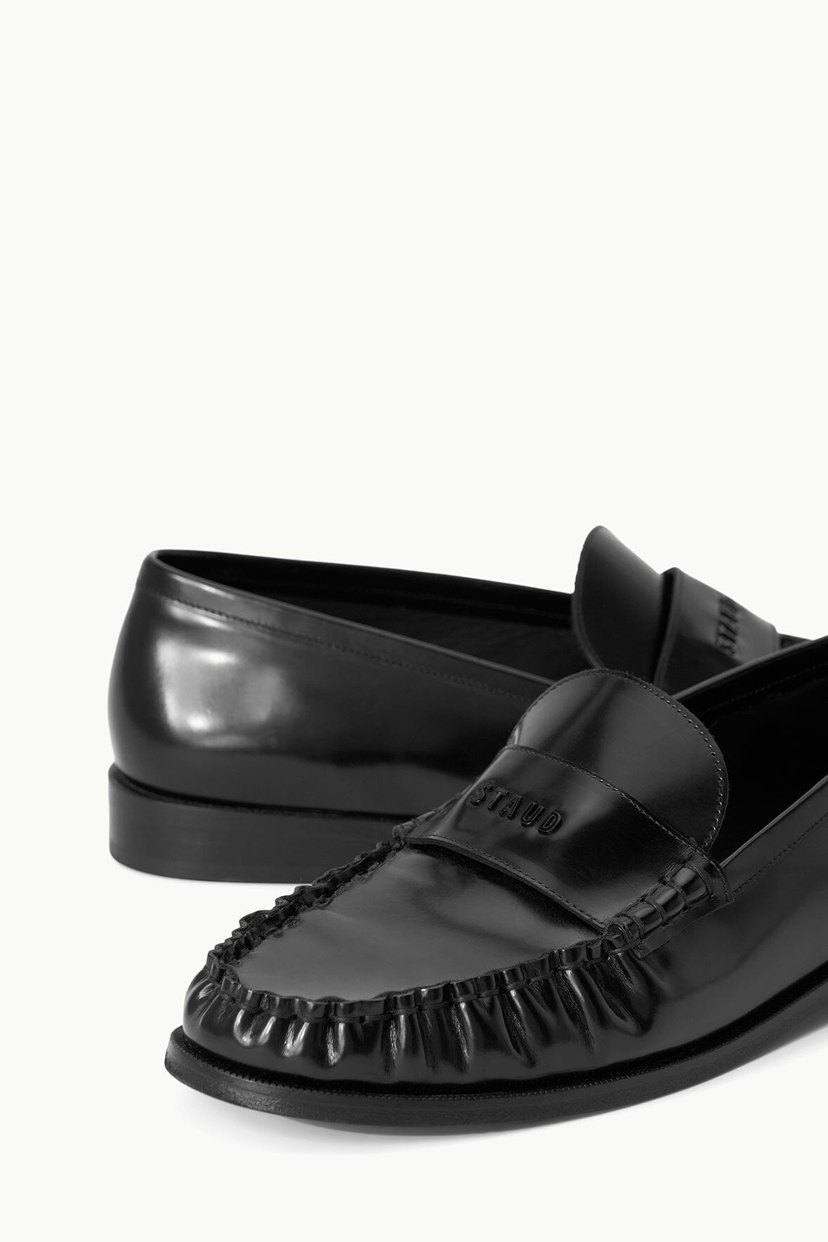 【関税込み】Staud ブラック Loulou ローファー STAUD STAUD LOULOU LOAFER BLACK | REVERSIBLE