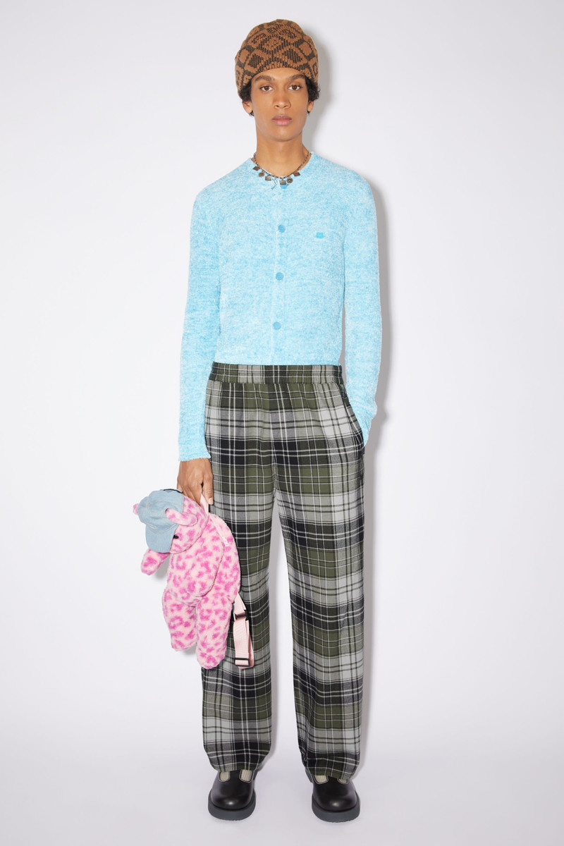Acne Studios Flannel check trousers - Grey/Dark Green outlook