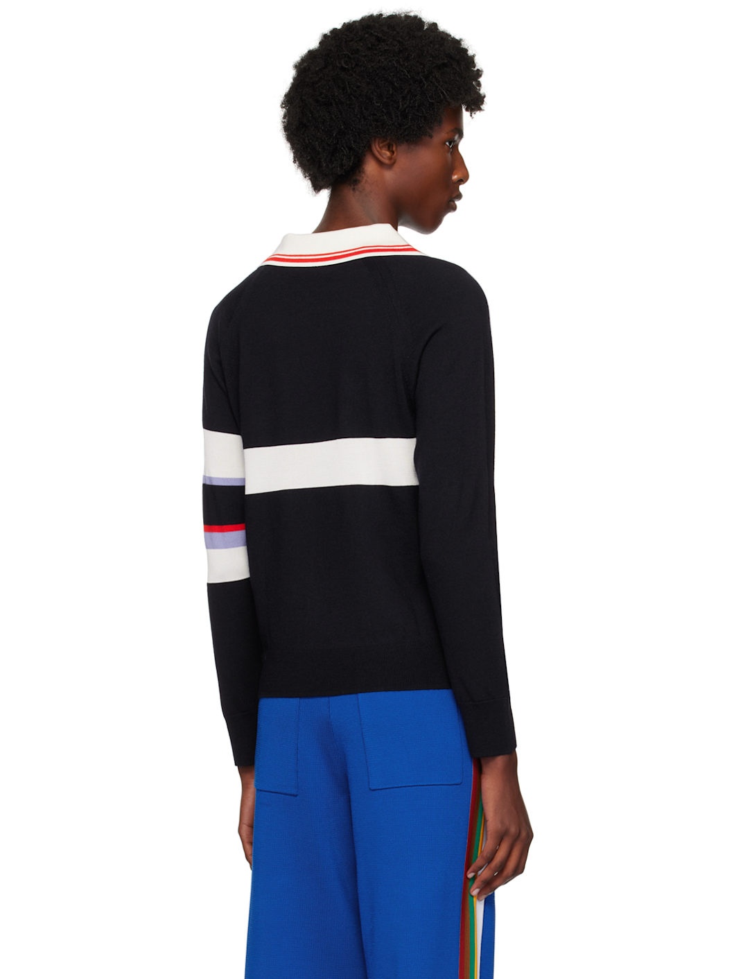 Navy Calm Long Sleeve Polo - 3