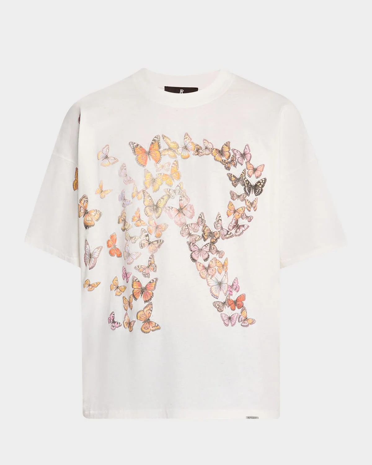 Men's Flutter Initial Distressed Boxy Fit T-Shirt - 1
