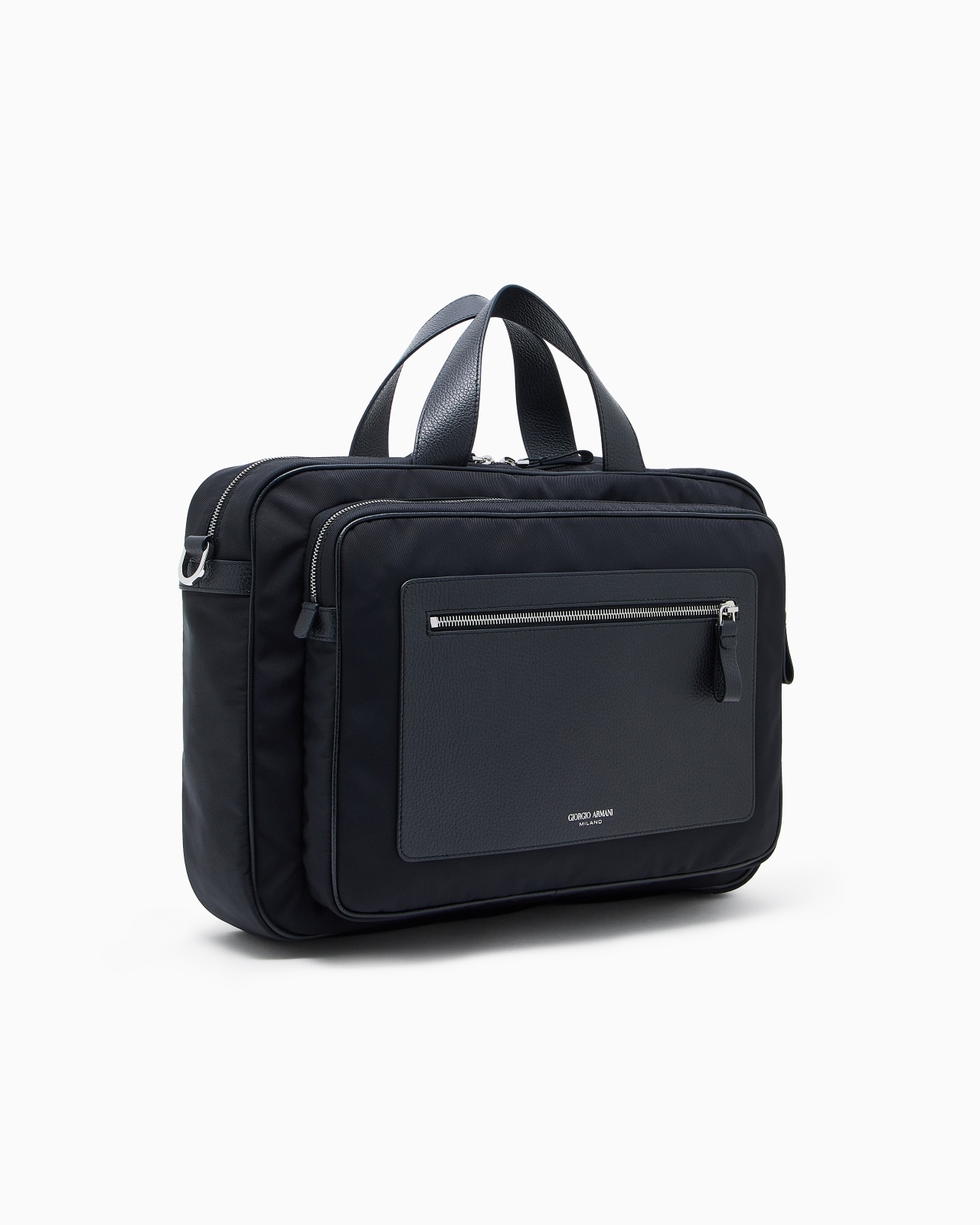 ASV PEBBLED-LEATHER AND NYLON BRIEFCASE - 2