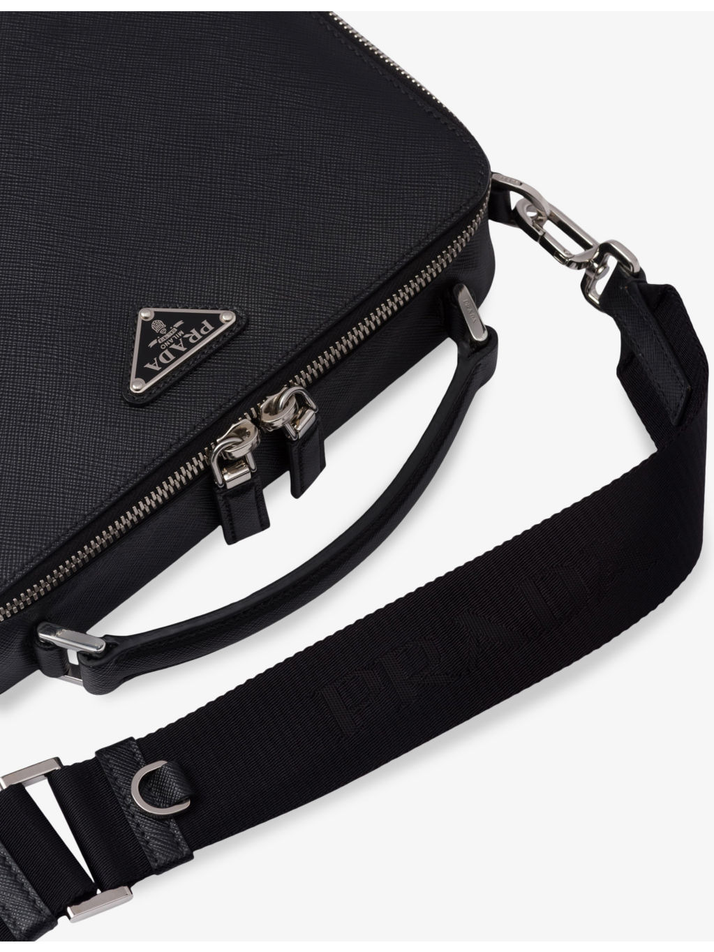 Brique medium Saffiano-leather bag - 5