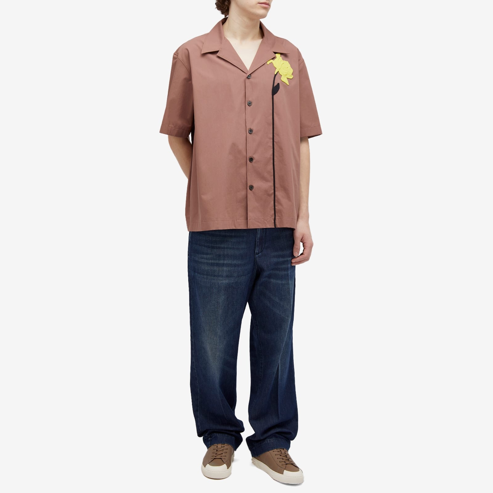 Valentino Flower Embroidery Vacation Shirt - 4