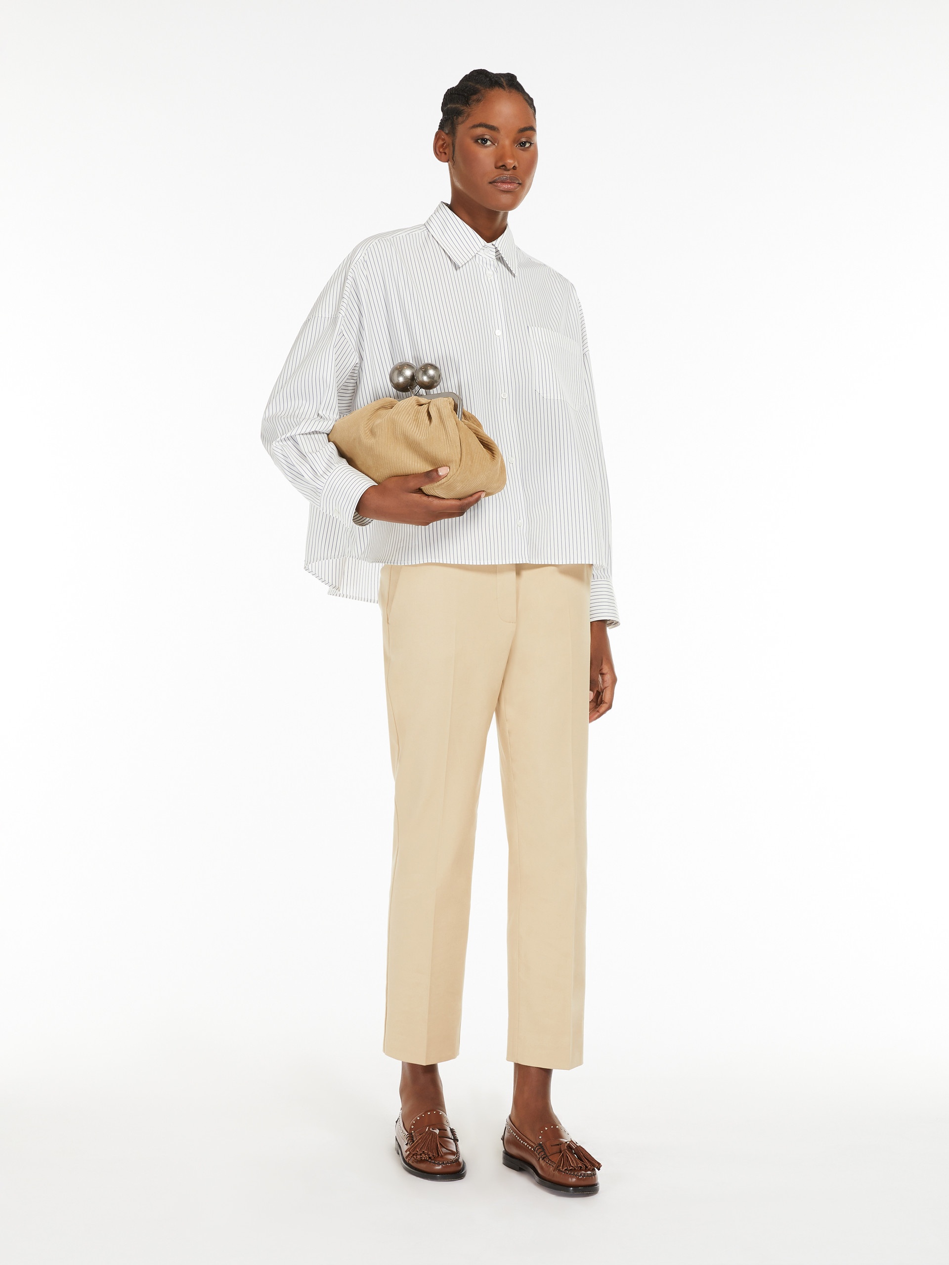VITE Stretch cotton cigarette trousers - 2