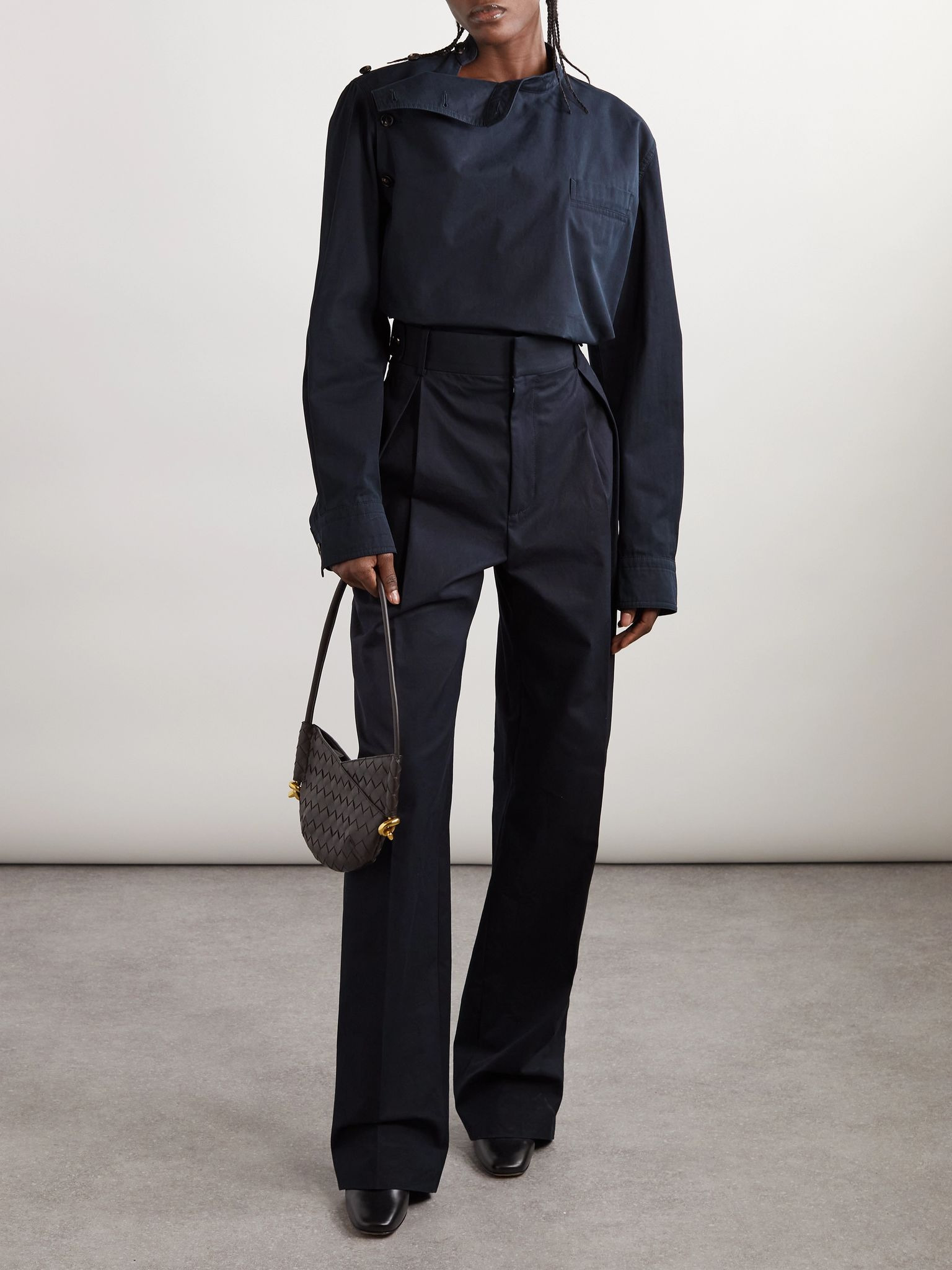 Cotton-twill blouse Midnight blue - 2