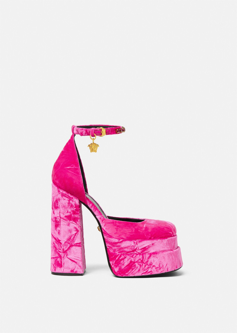 Medusa Aevitas Velvet Platform Pumps - 1