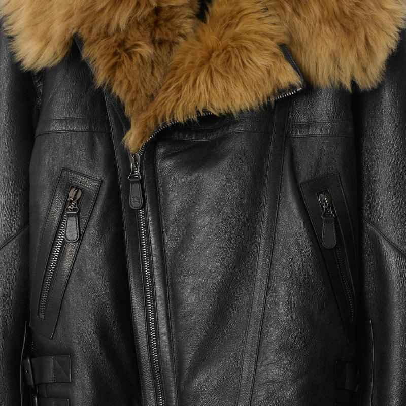 Cropped Shearling Aviator Jacket 5
