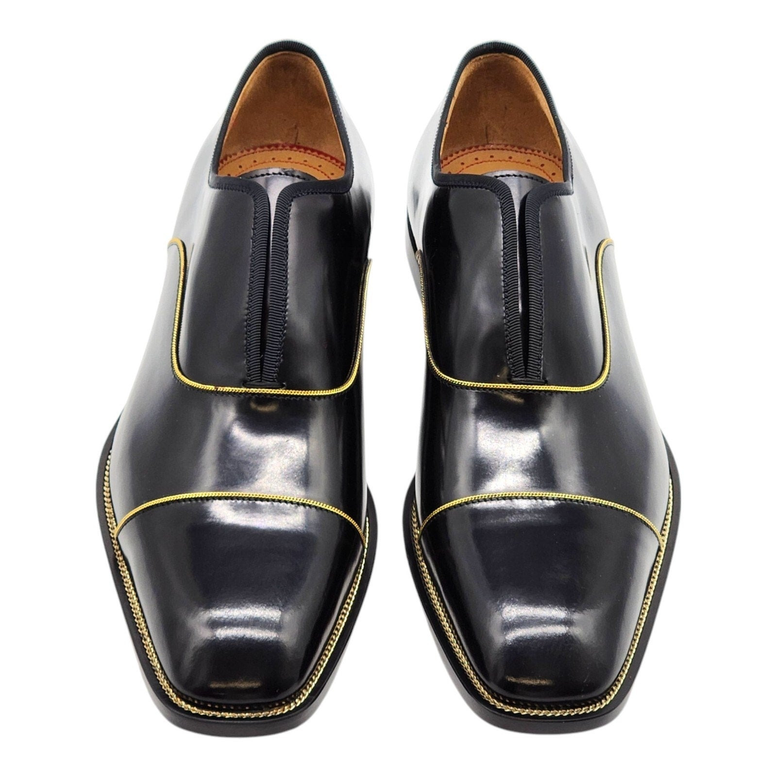 Christian Louboutin Alpha Male Patent Leather Oxford Shoes Black EU 40.5 US 7.5 - 3