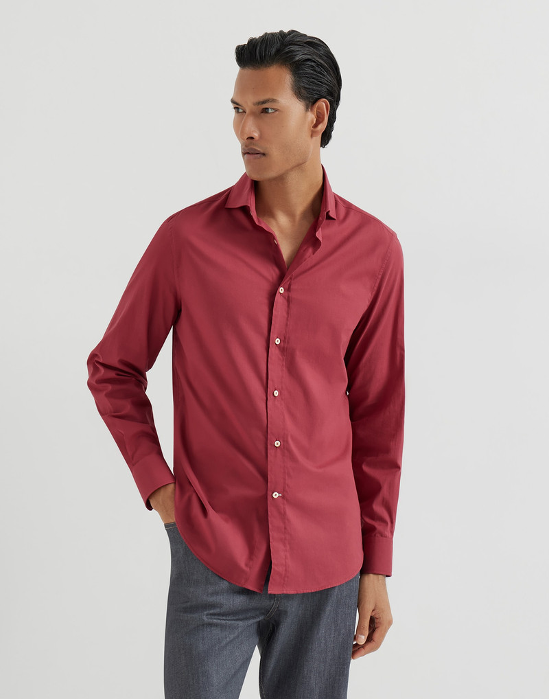 Lightweight muslin easy fit shirt with spread collar 4