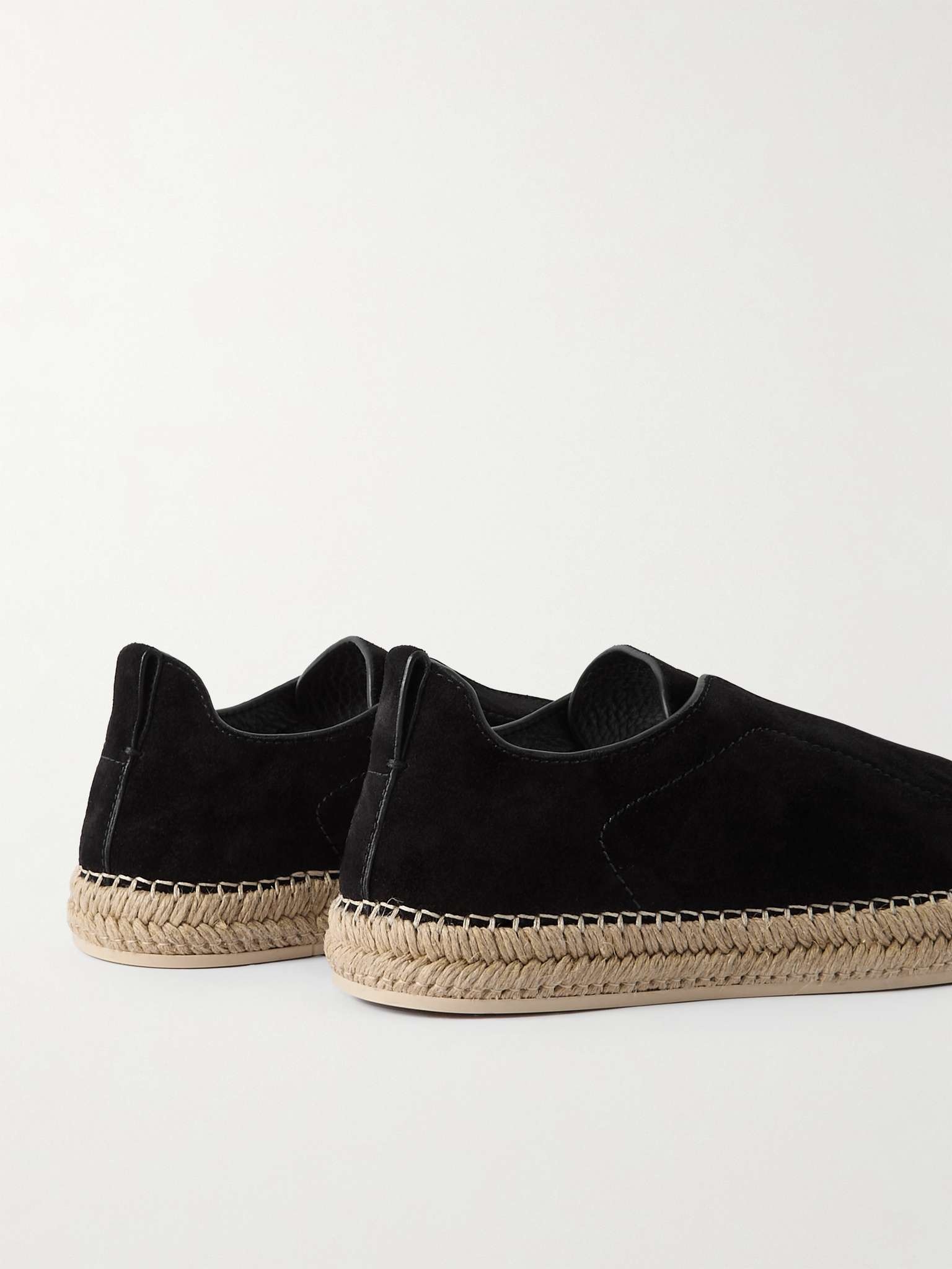 Triple Stitch™ Leather-Trimmed Suede Slip-On Sneakers - 5