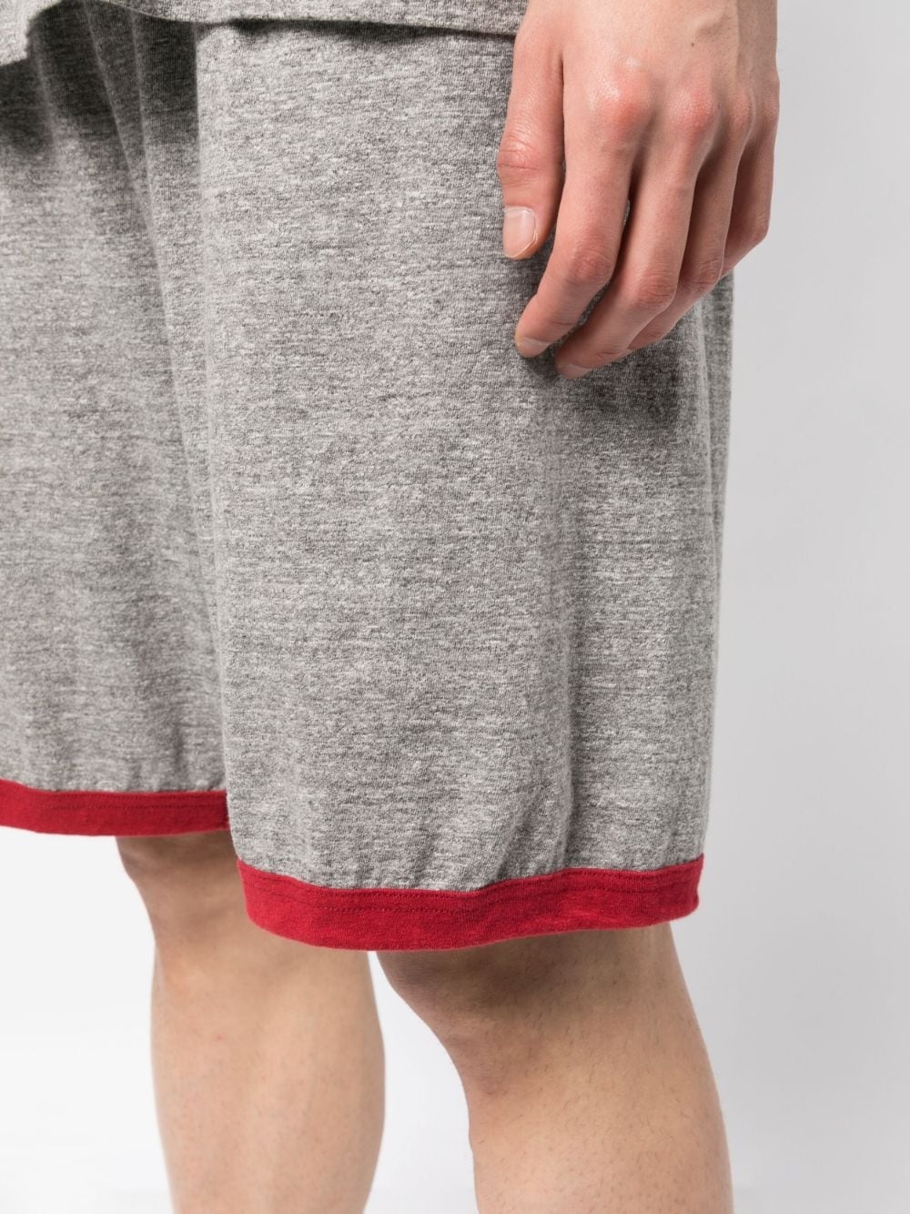 elasticated-waist cotton track shorts - 5