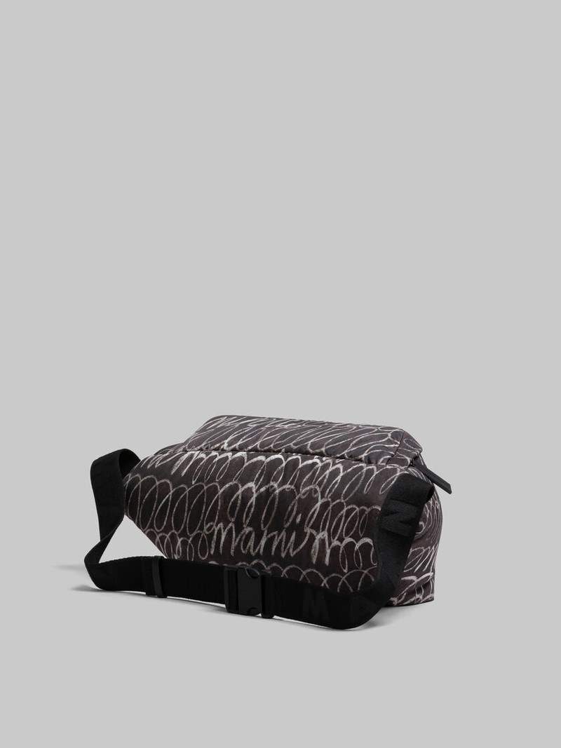 BLACK PUFF BELT BAG WITH MARNI SCRIBBLE PRINT 3