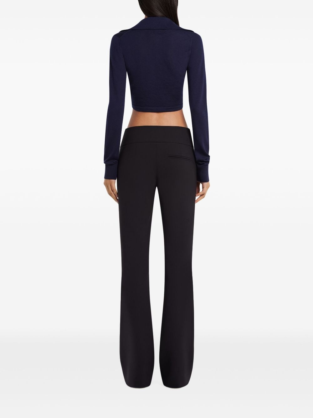 twist-detail cropped polo jumper - 4