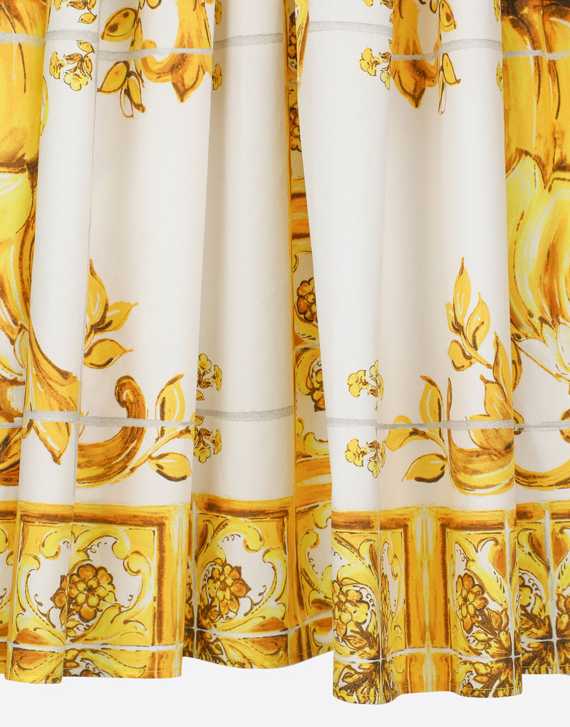 Midi corset dress in cotton poplin with majolica print 7