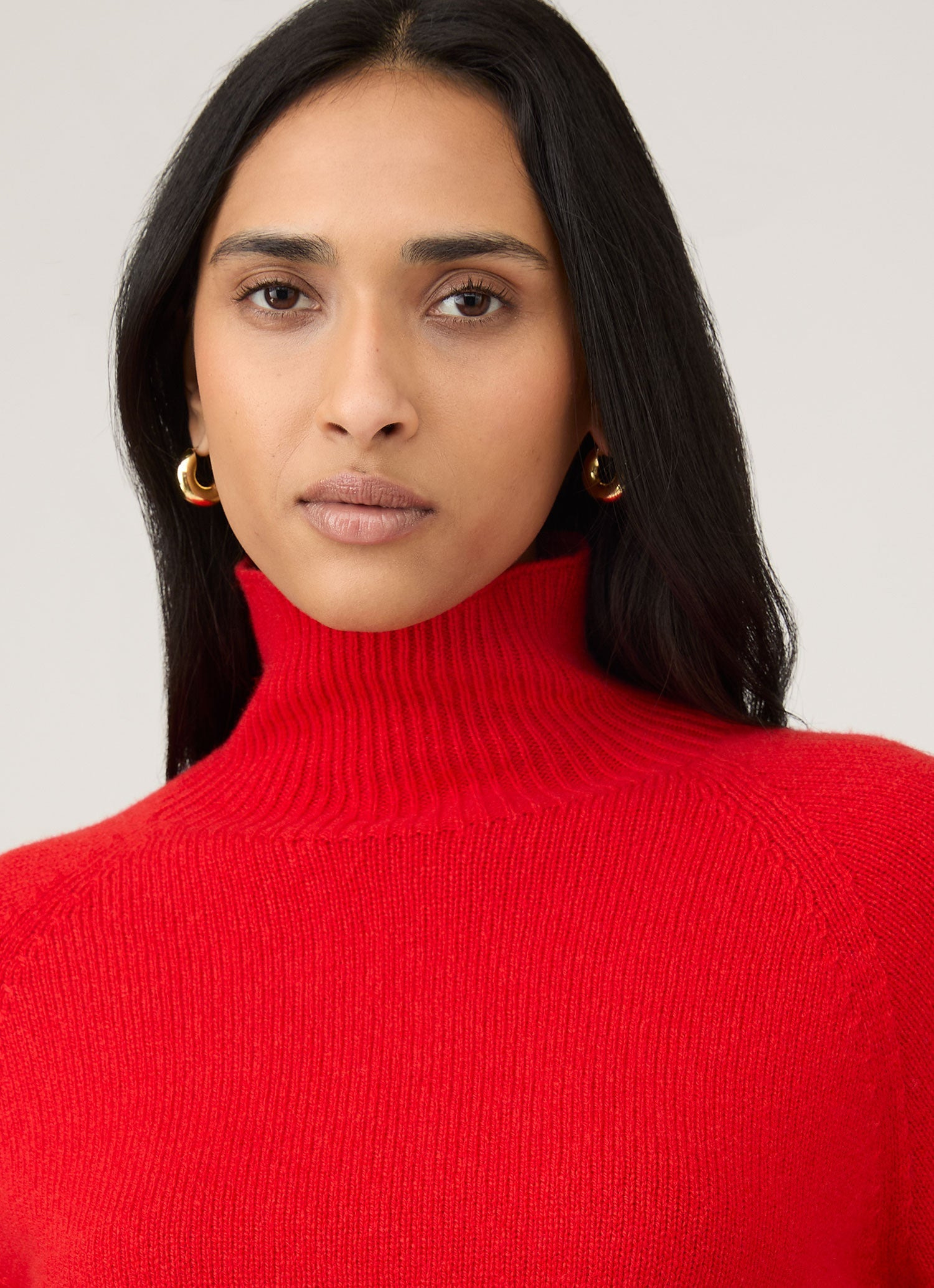 Lambswool Funnel Neck Jumper - 4