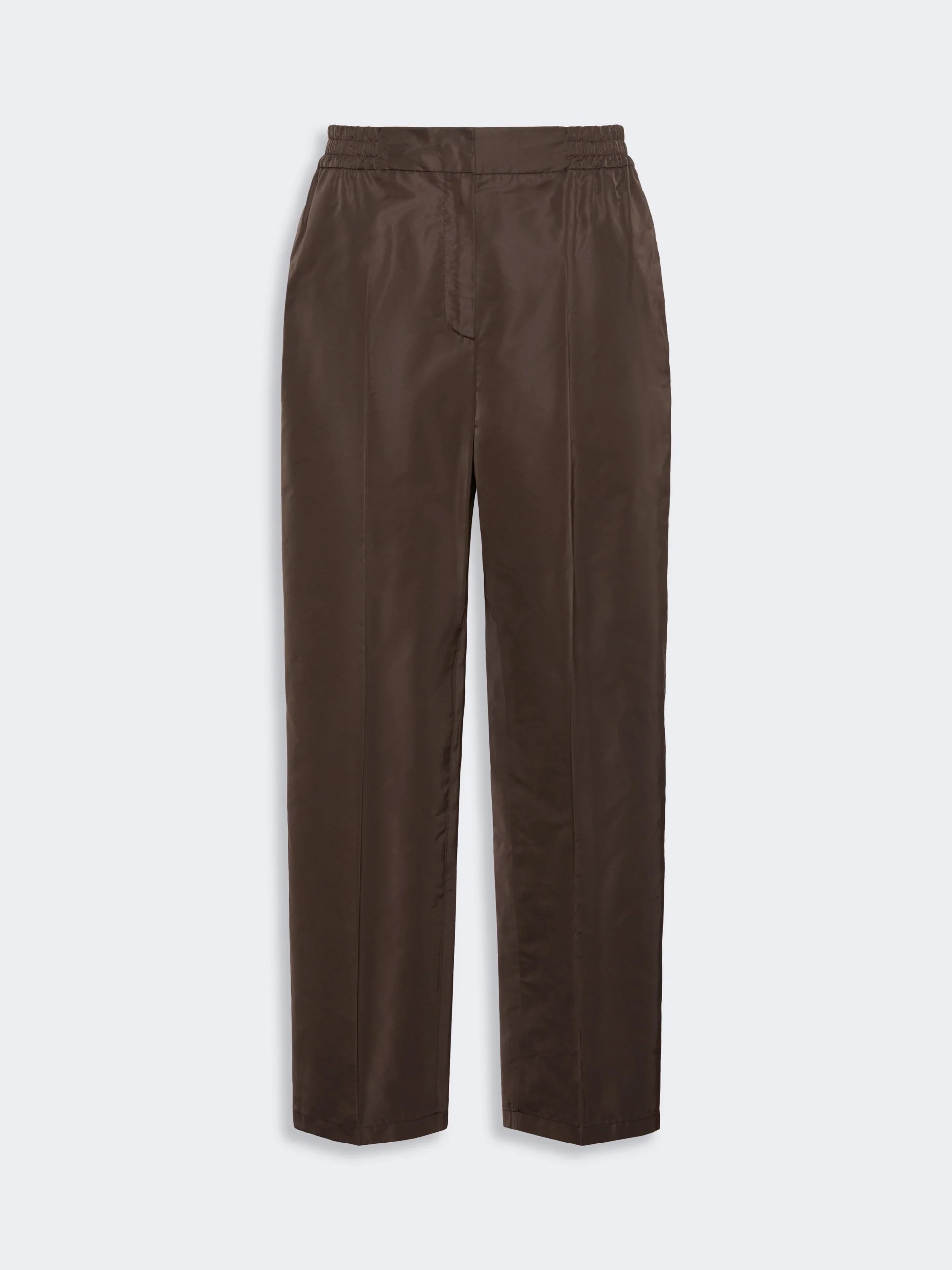BOHEME Silk-blend radzimir trousers - DARK BROWN - 1