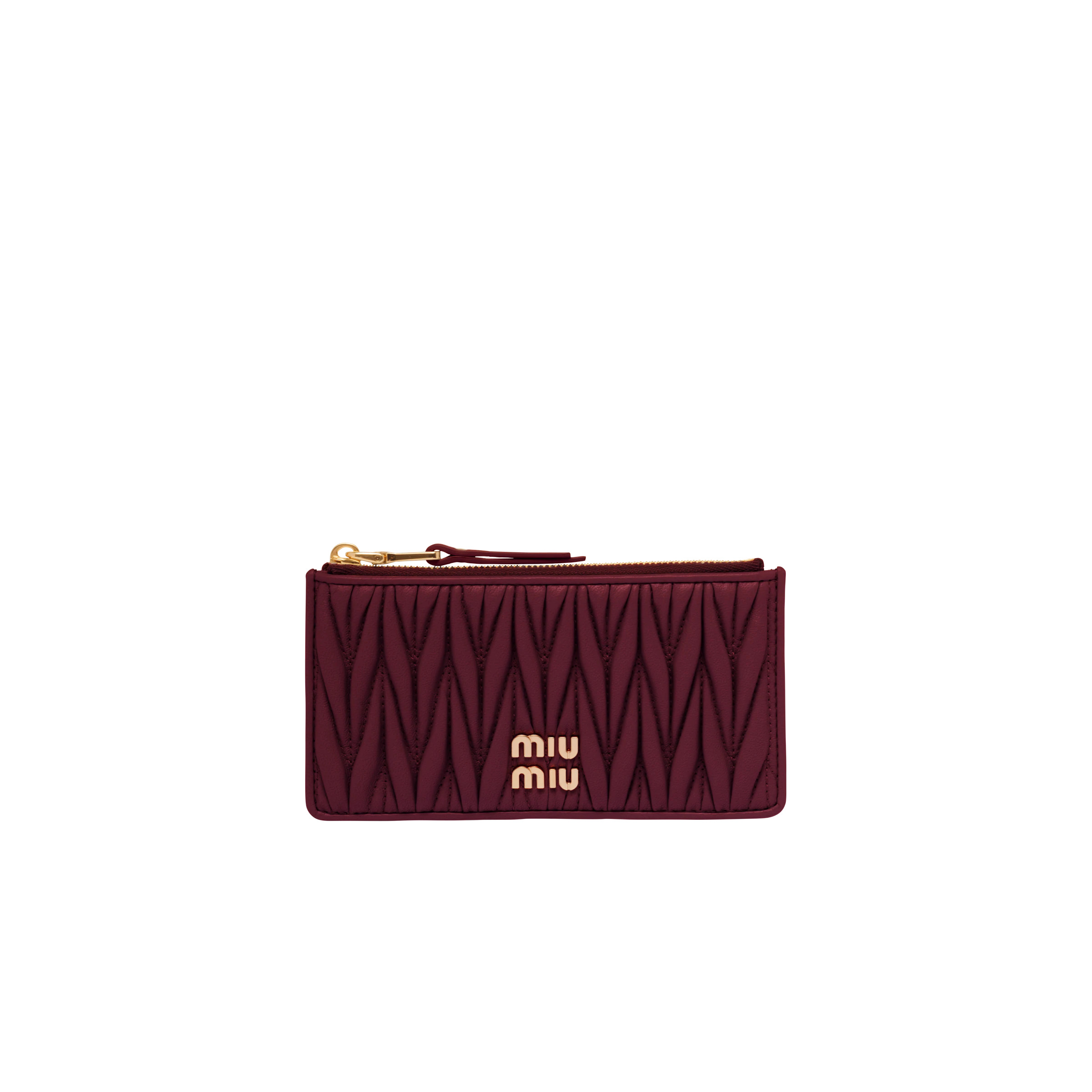 Matelassé nappa leather envelope wallet - 1