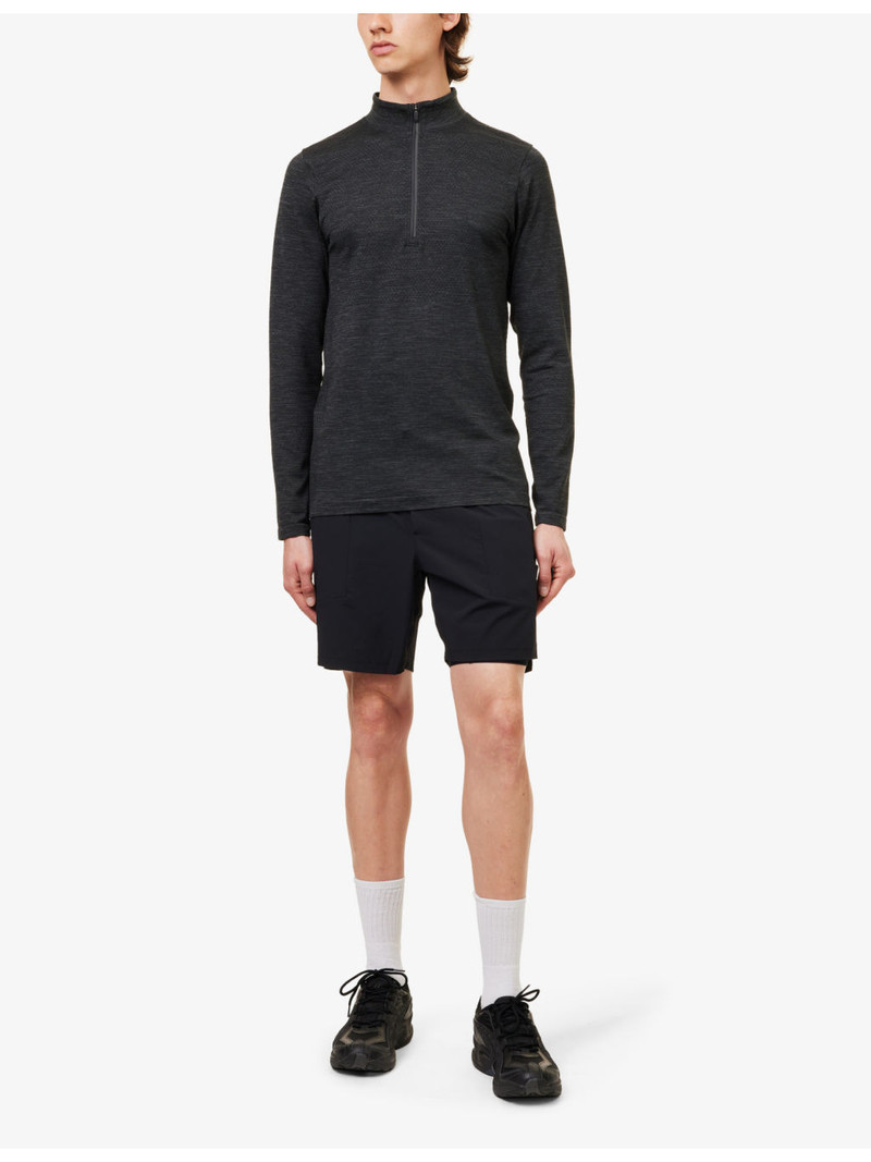 lululemon License To Train tapered-fit stretch recycled-nylon shorts outlook