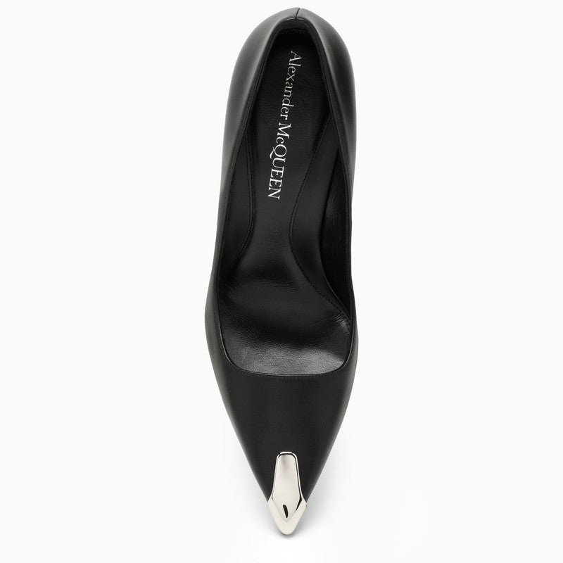 Alexander Mcqueen Black Décolleté With Metal Tip Women - 3