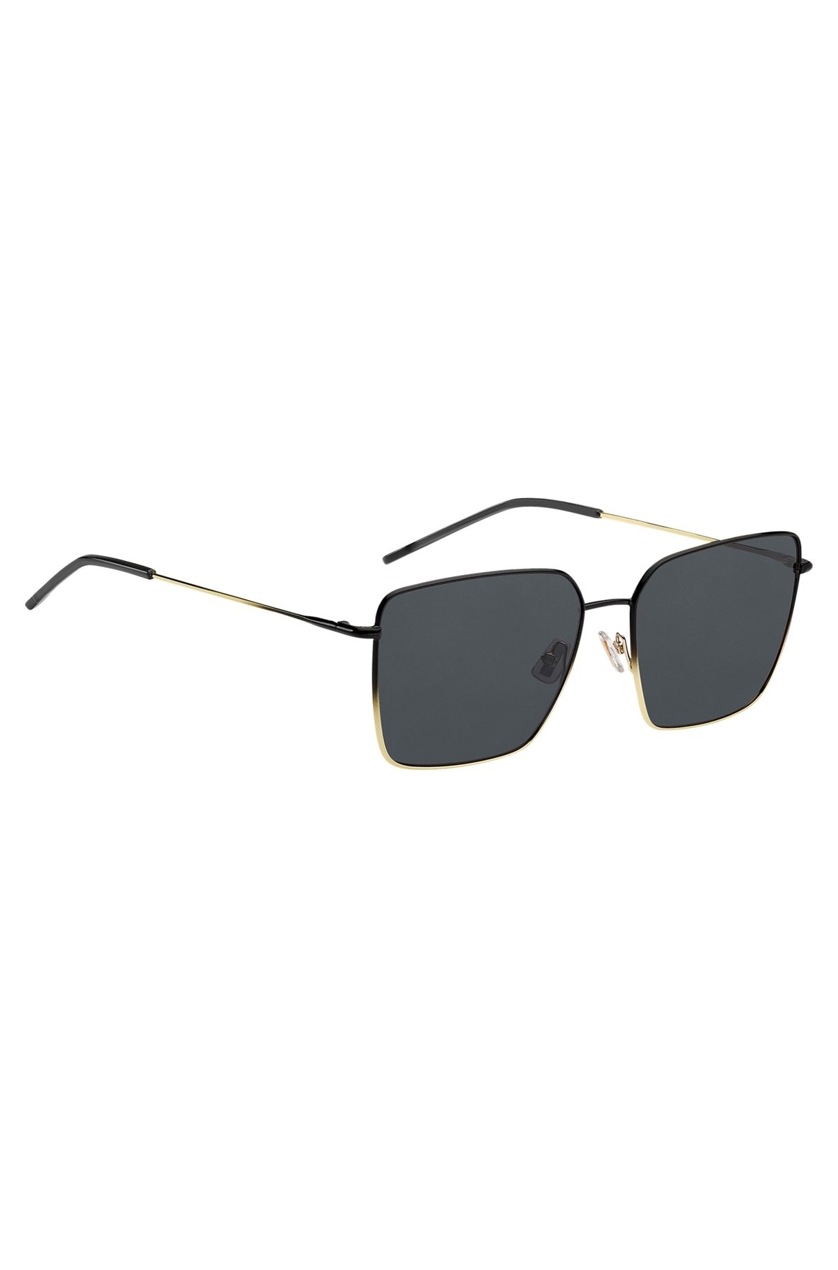 TUBULAR-TEMPLE SUNGLASSES WITH BLACK-GOLD GRADIENTS - 4