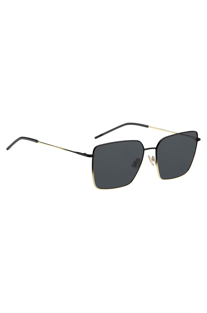 TUBULAR-TEMPLE SUNGLASSES WITH BLACK-GOLD GRADIENTS 4