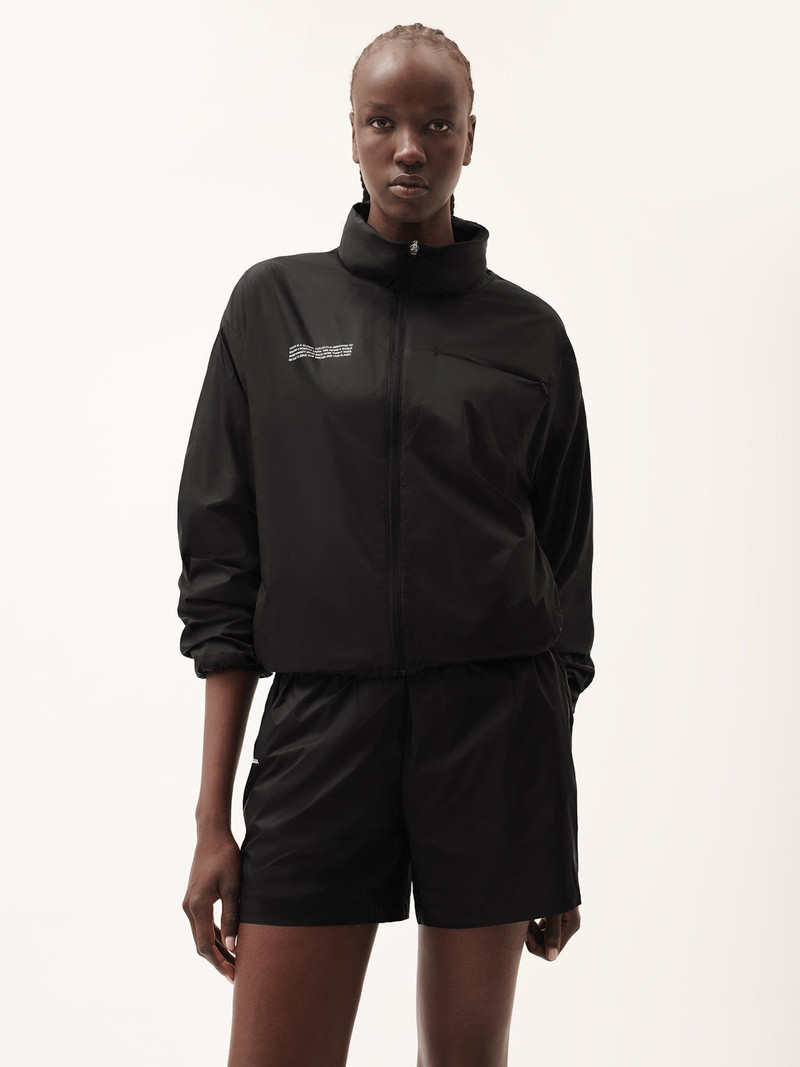 PANGAIA Women's DNA Recycled Nylon Packable Jacket - Black outlook