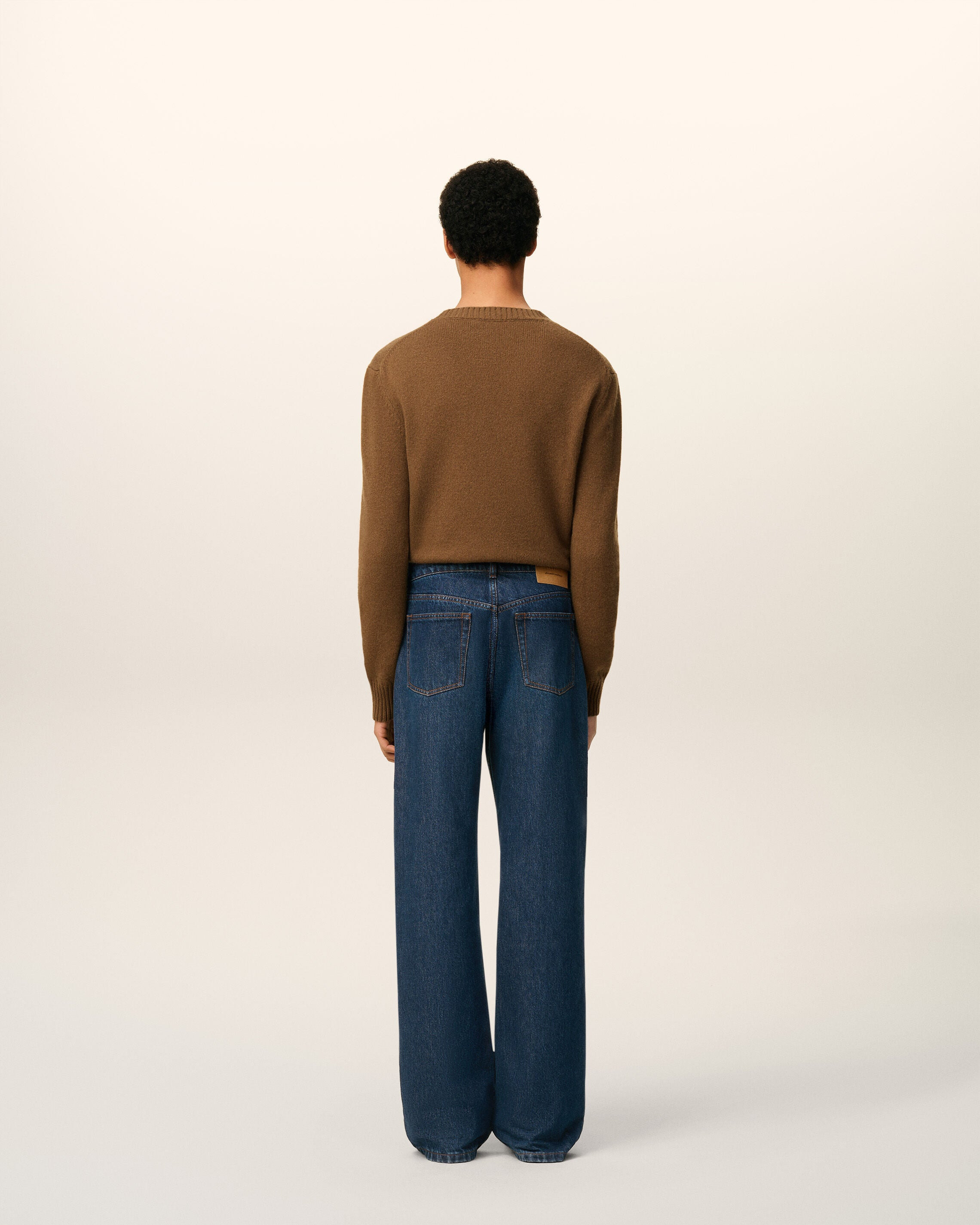 BLUE COTTON LARGE FIT JEANS - 4