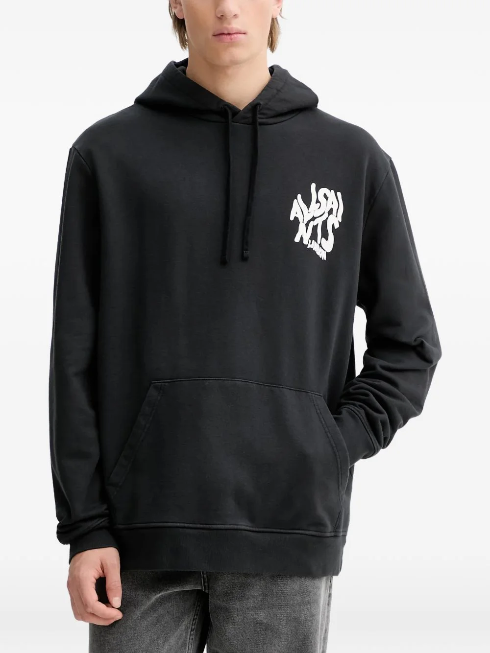 graphic drawstring hoodie - 1