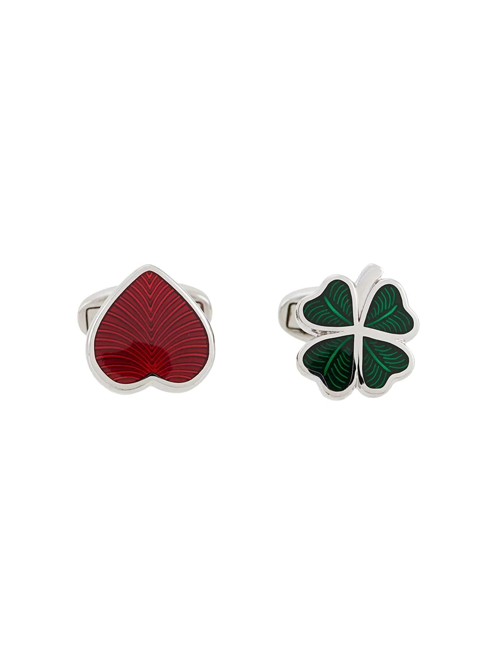 hearts and clover cufflinks  - 1