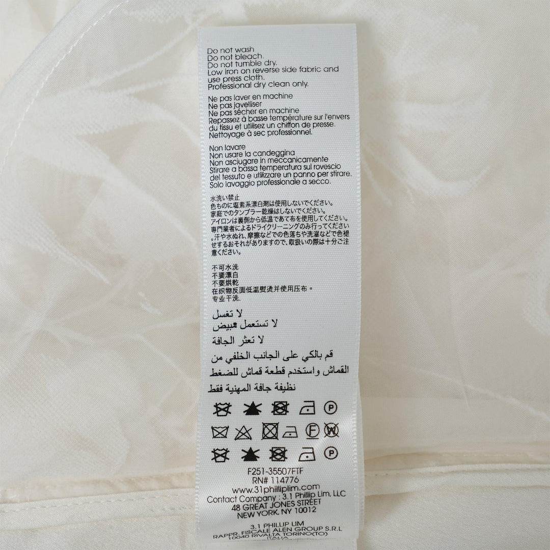 Flocked Organza Midi Skirt - 3