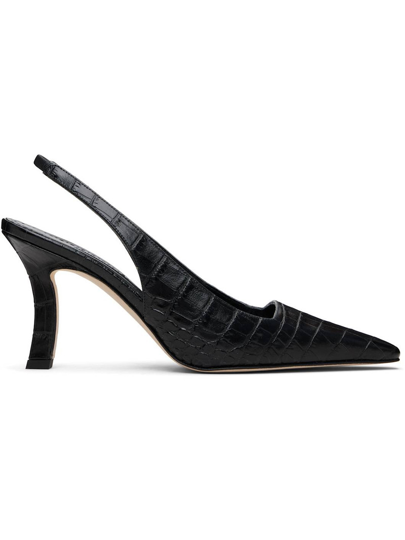 Black Moirasli Heels 1