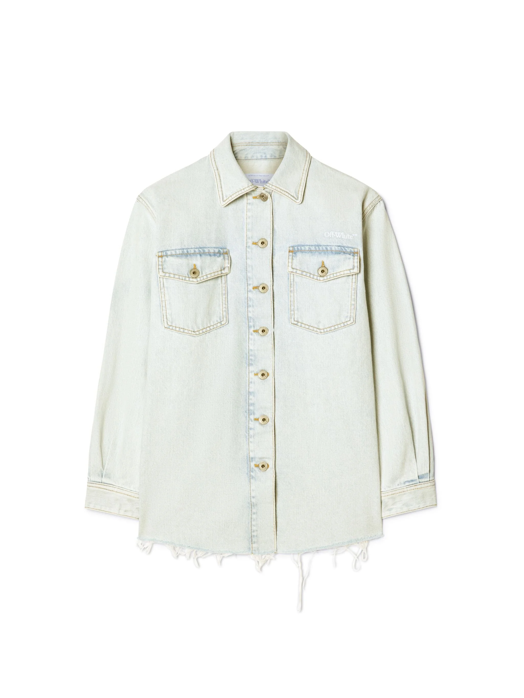 White Denim Fresco Arrow Shirt Jacket - 1