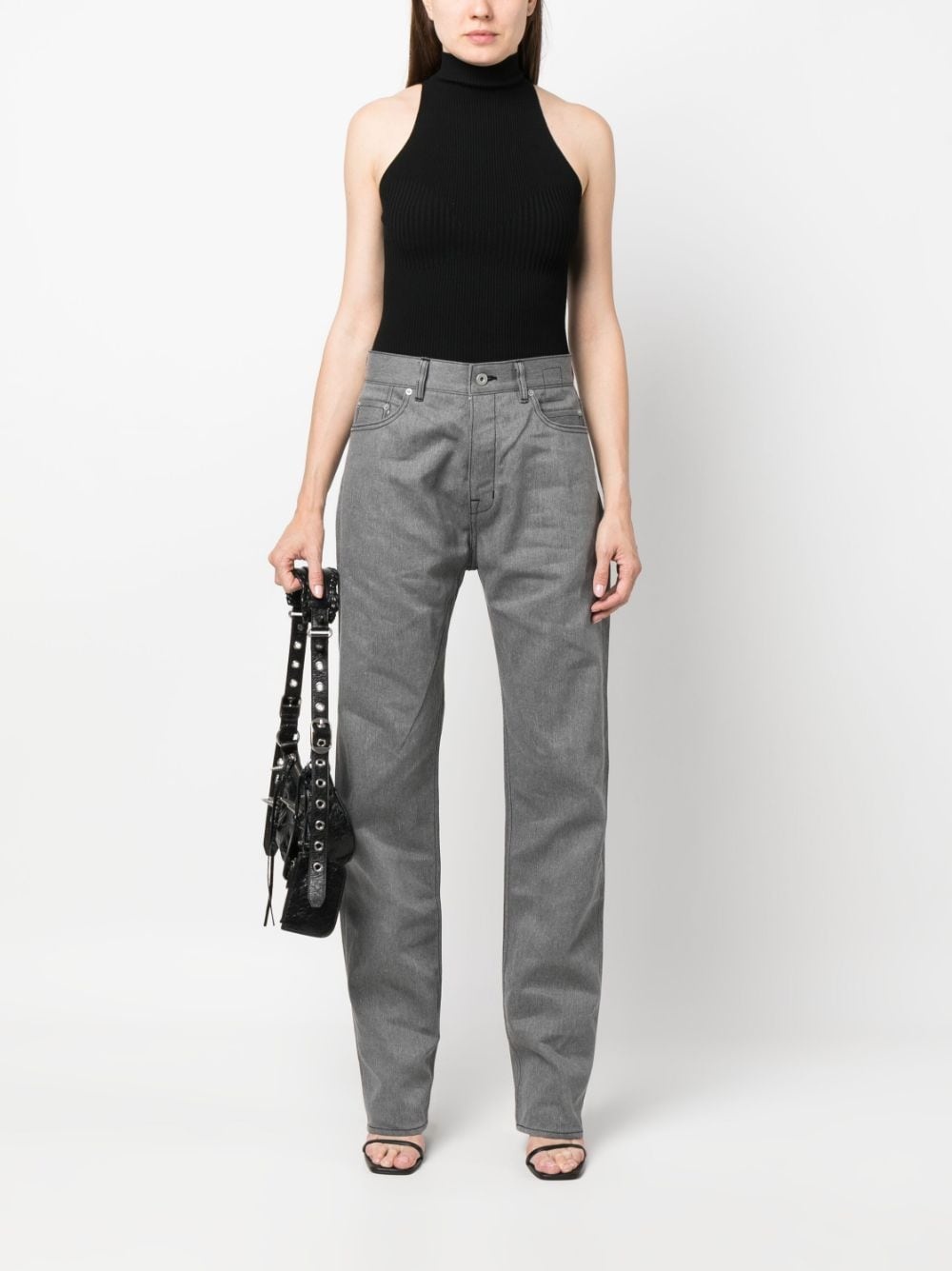 straight-leg cotton jeans - 2