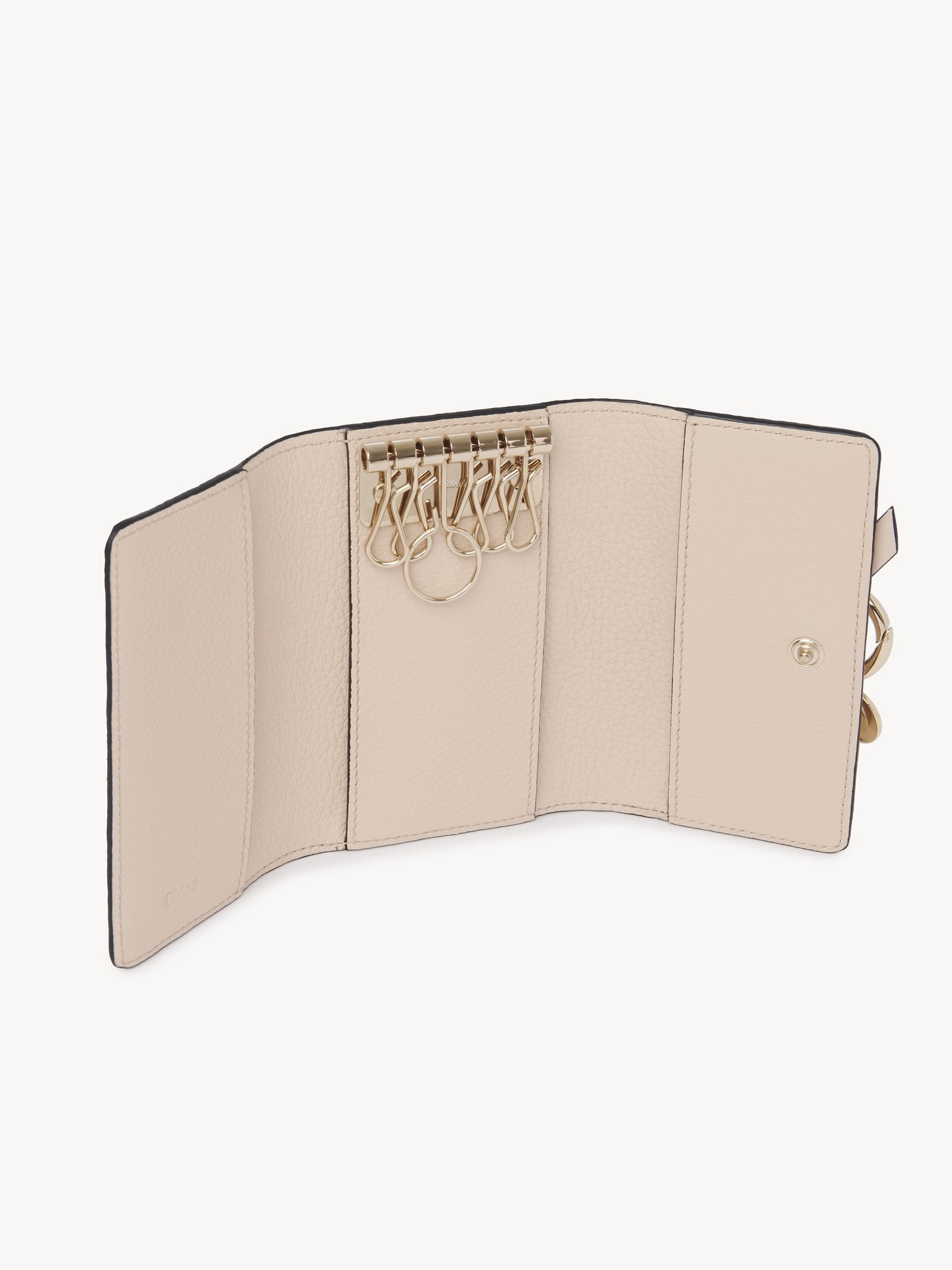ALPHABET KEY CASE IN GRAINED LEATHER - 3