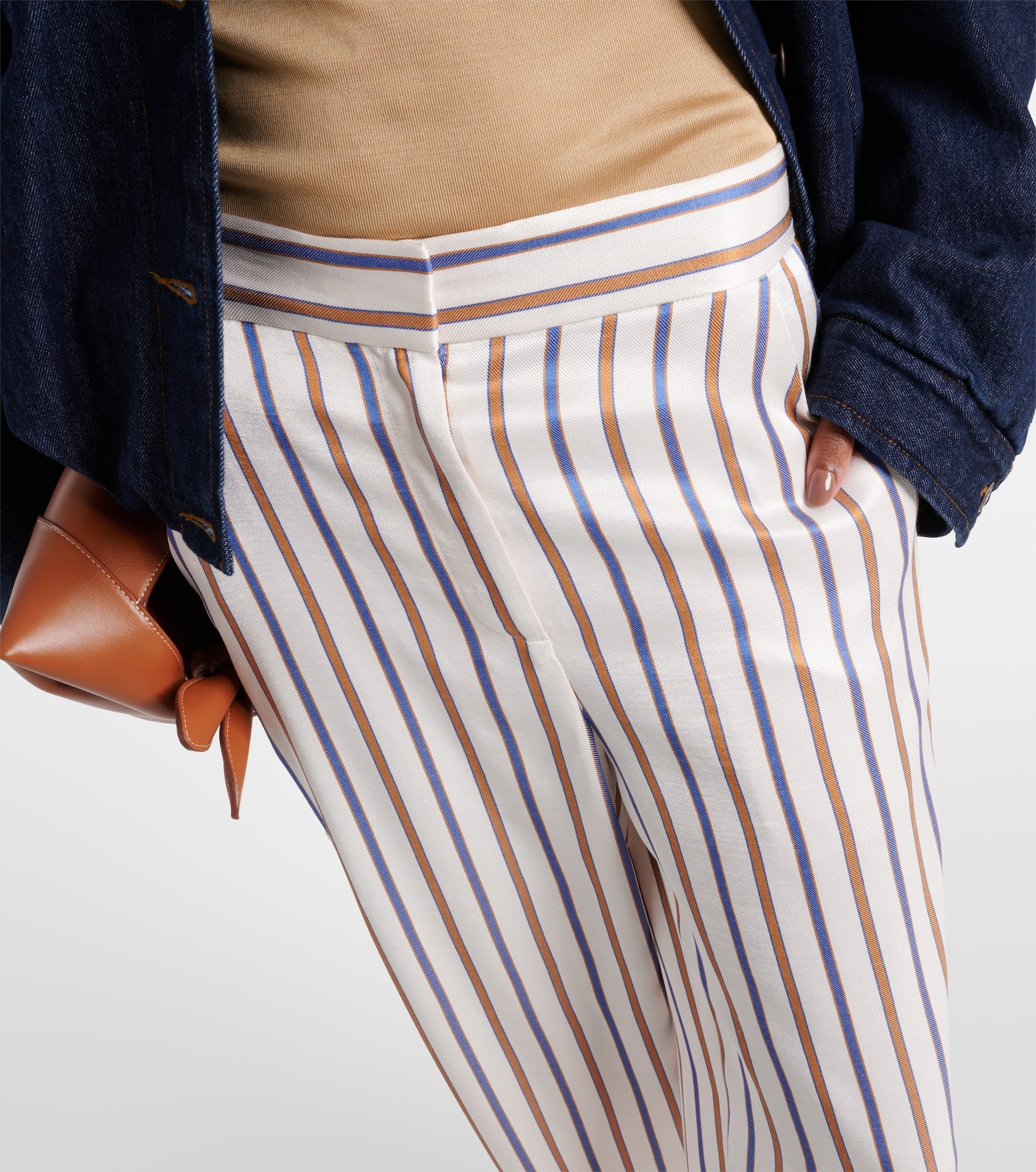 Grigore striped twill wide-leg pants - 4