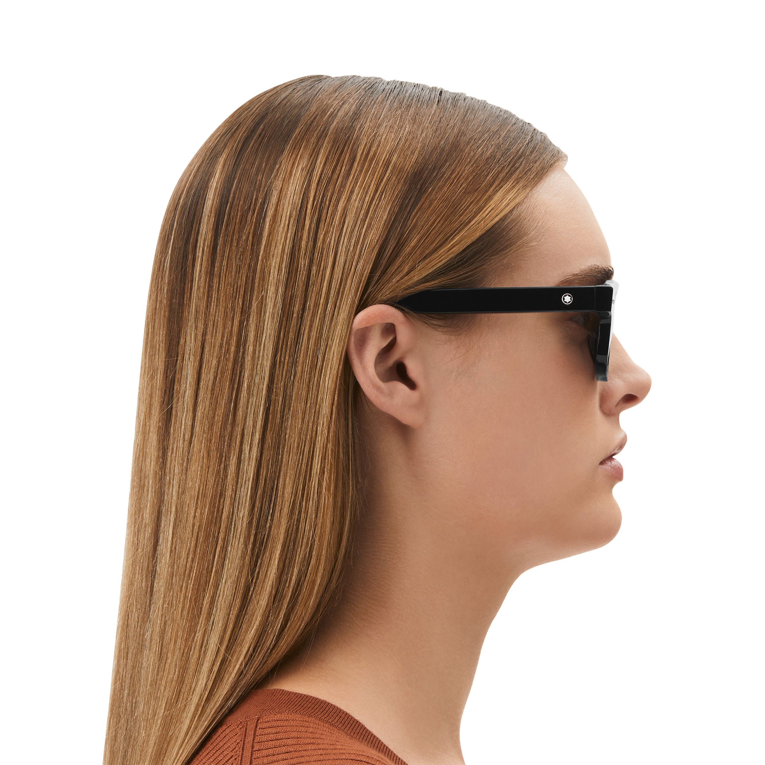 Rectangular Sunglasses with Black Acetate Frame - 6