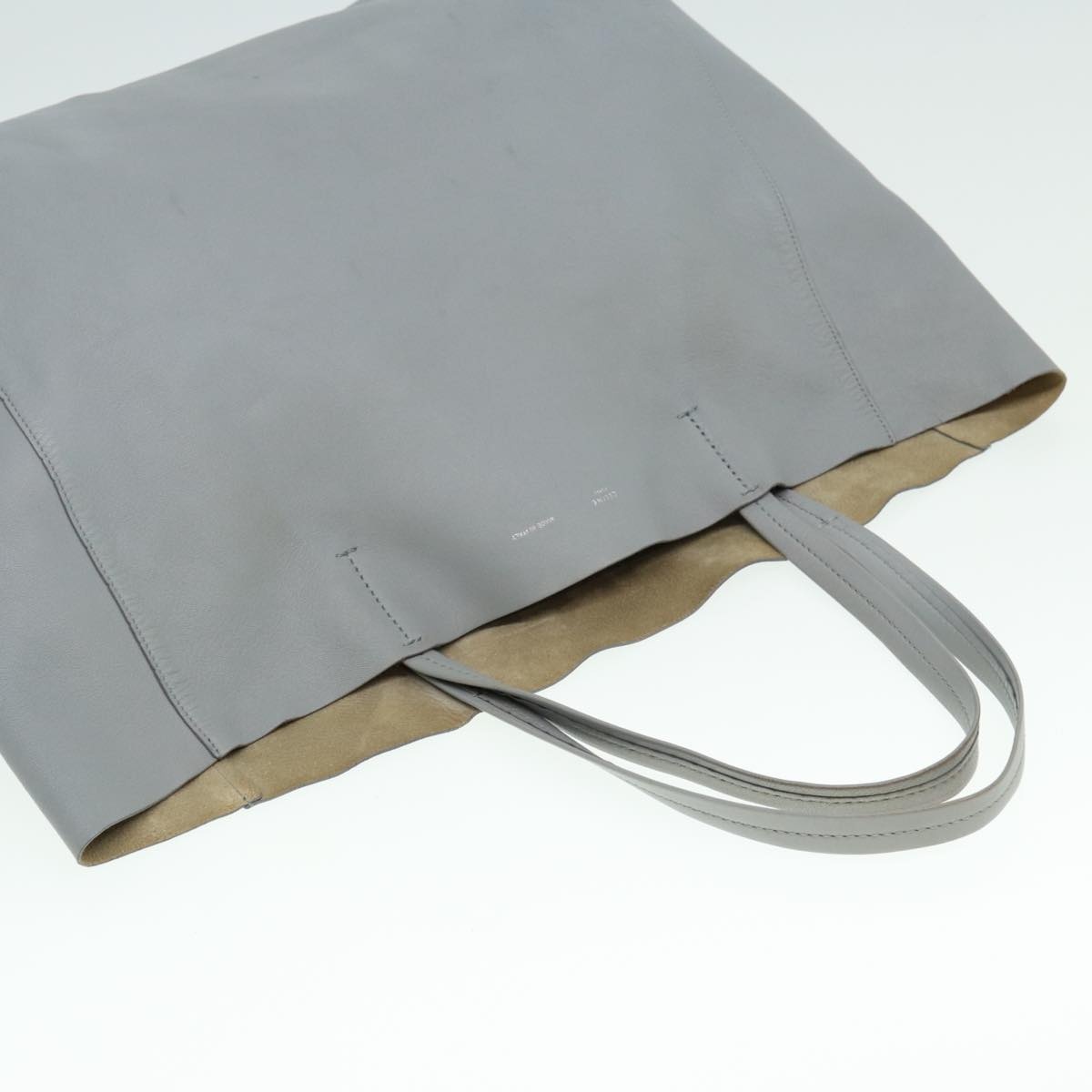 CELINE Horizontal Cabas Tote Bag Leather Light Blue - 6
