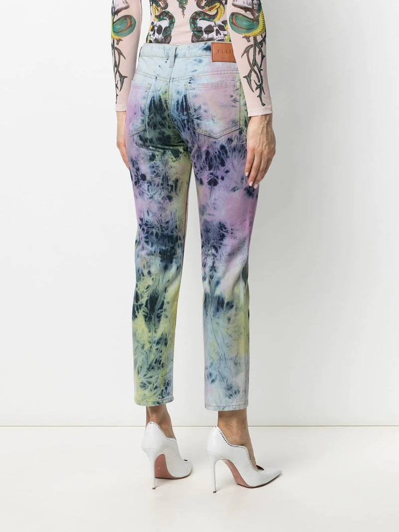 boyfriend fit bleached tie-dye jeans 4