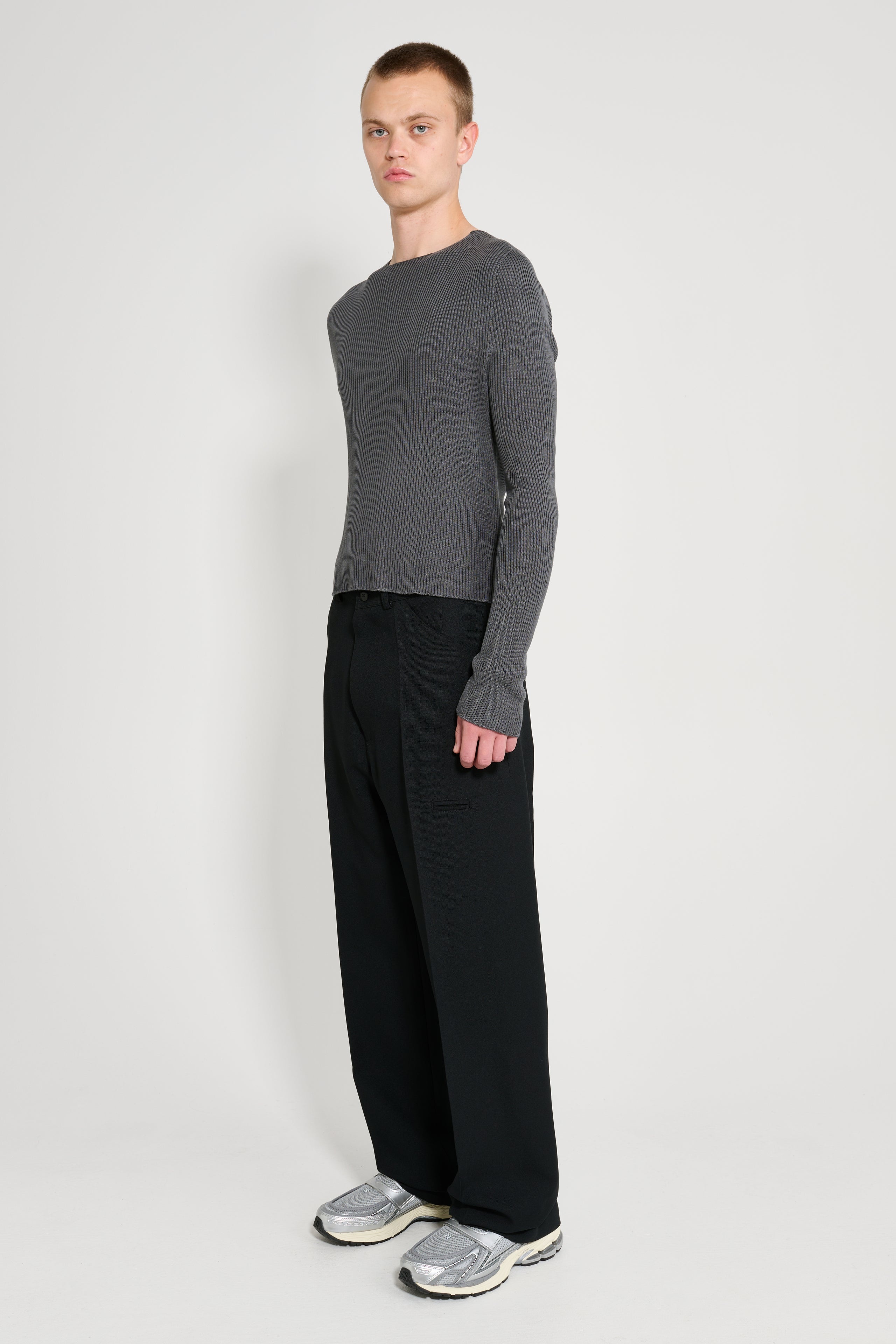 RANDOM IDENTITIES HIGH WAISTED PANTS BLACK - 5