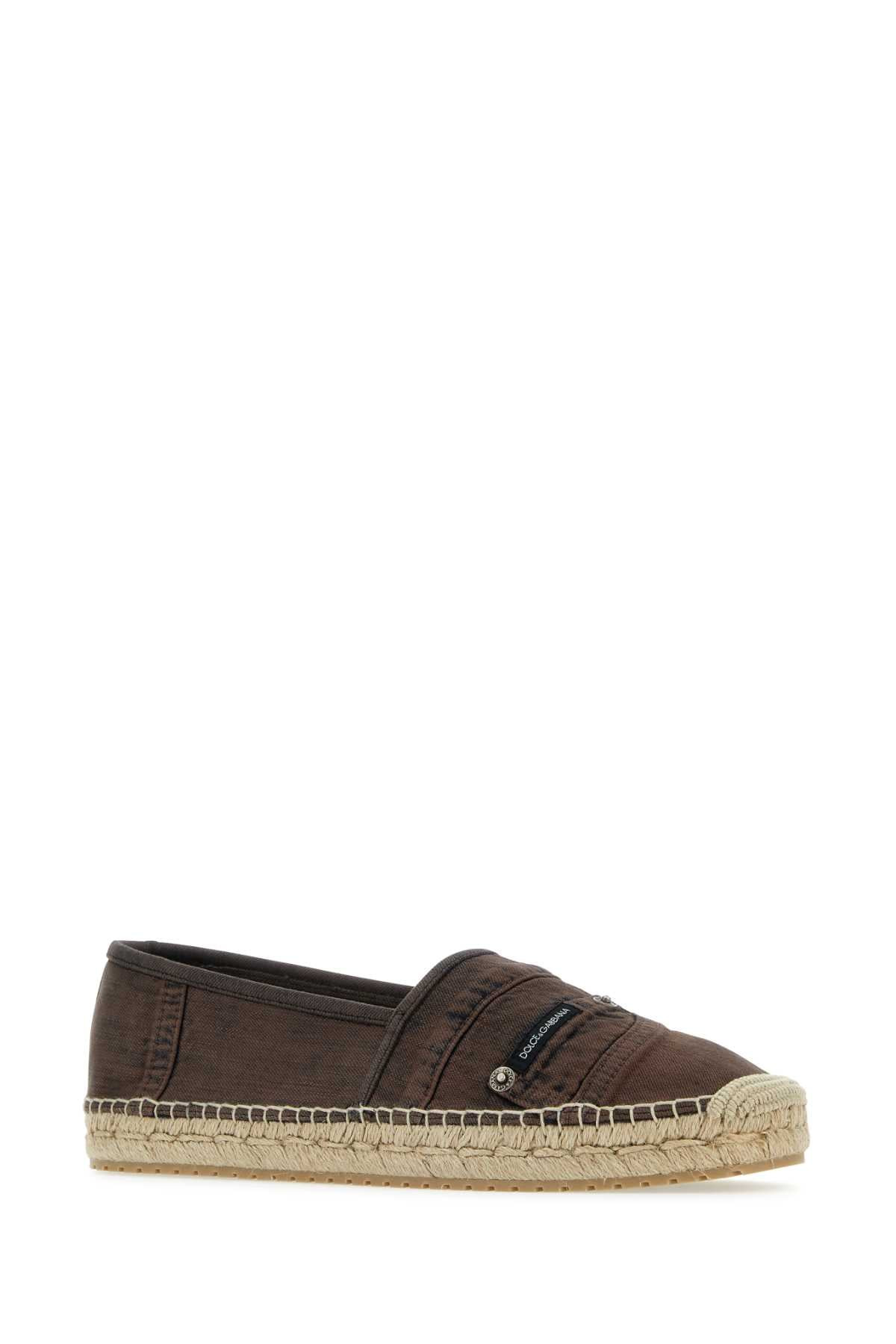 Dolce & Gabbana Men Brown Denim Espadrilles - 2