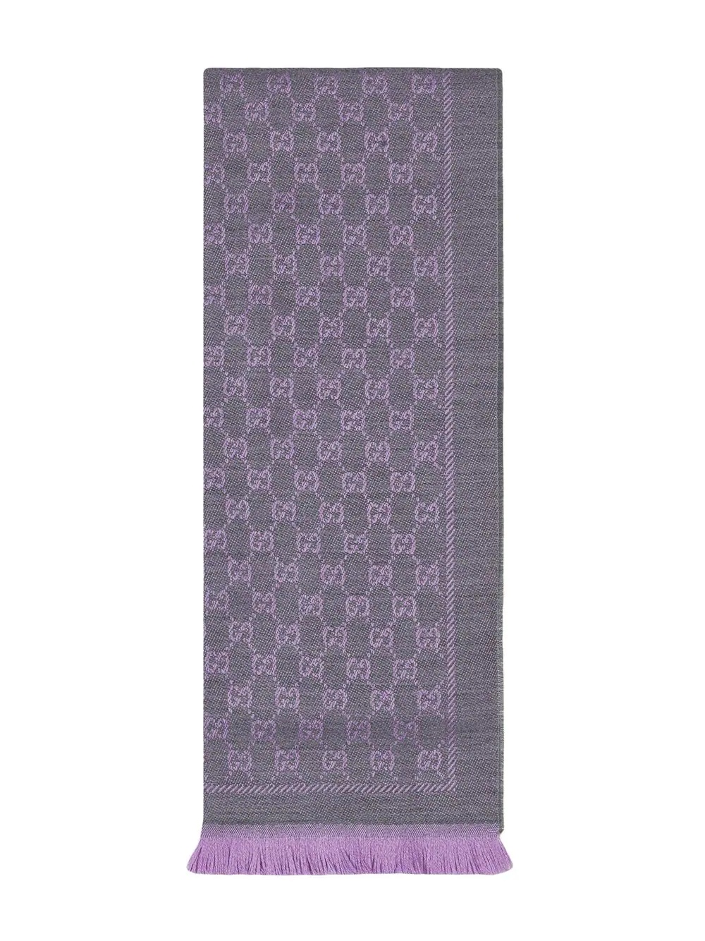 Wool GG jacquard scarf - 2